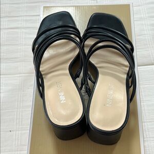 Nine West Black Mules Modern Minimalist Design